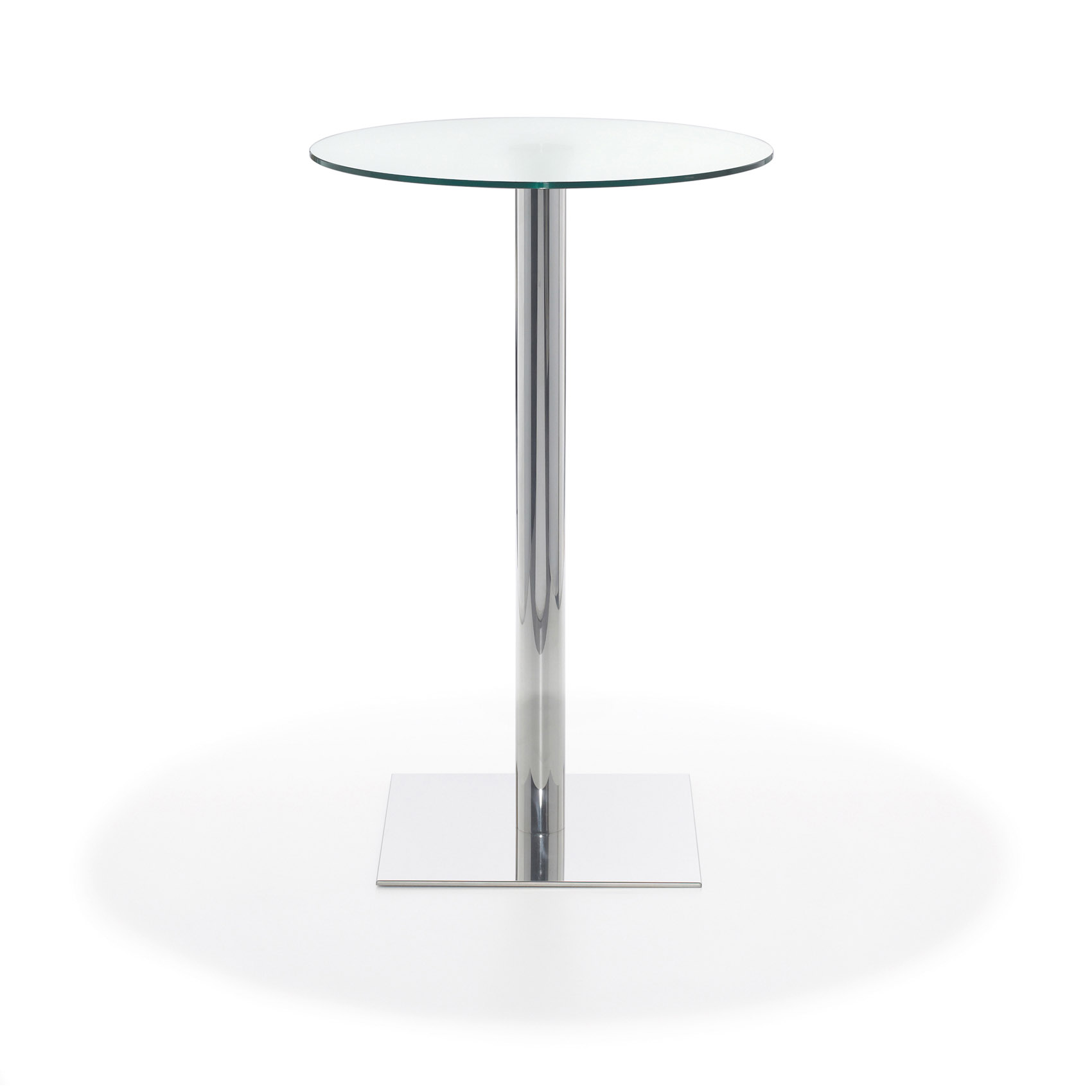 Paolo hightable with frosted glass top Ø 70 cm Paolo hightable with frosted glass top Ø 70 cm